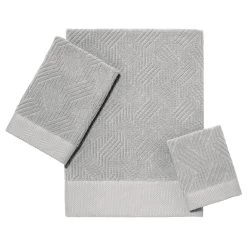 Bleecker Contemporary Pattern 3 Piece Towel Set