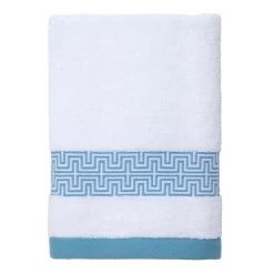 Mercer Decorative Maze Border Hand Towel -Jonathan Adler Shop 045022 WHT 1754580 4