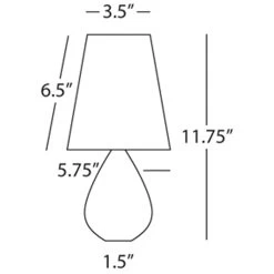 Jonathan Adler Claridge Tiny Teardrop Accent Lamp