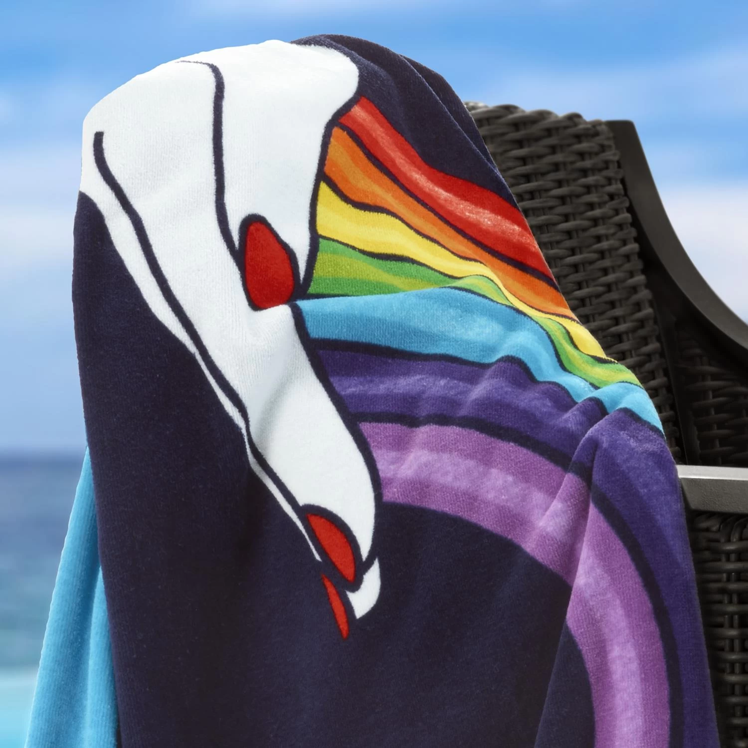 Jonathan Adler Dripping Rainbow Beach Towel 2 Jonathan Adler Dripping Rainbow Beach Towel - Image 2