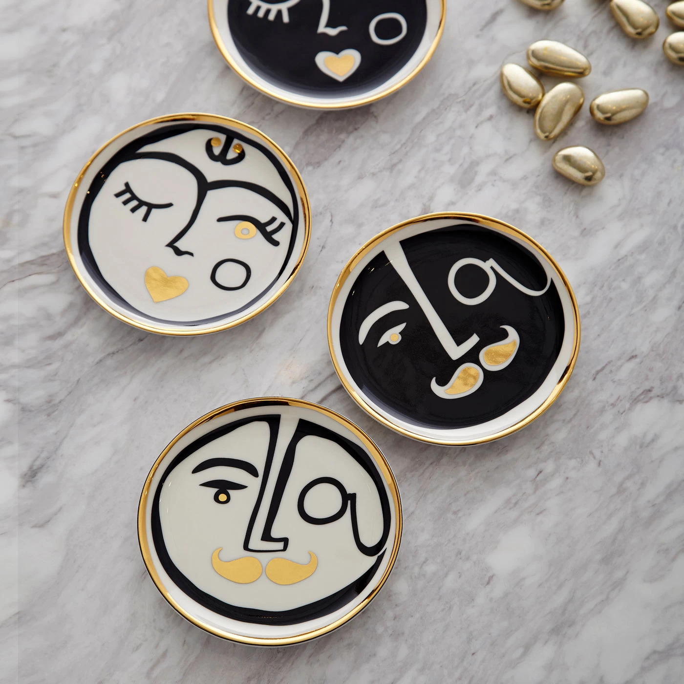 Jonathan Adler Set Of 4 Marseilles Coasters 2 Jonathan Adler Set Of 4 Marseilles Coasters - Image 2