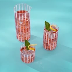 Cabana Highball Glass -Jonathan Adler Shop SU21 Cabana Glassware White