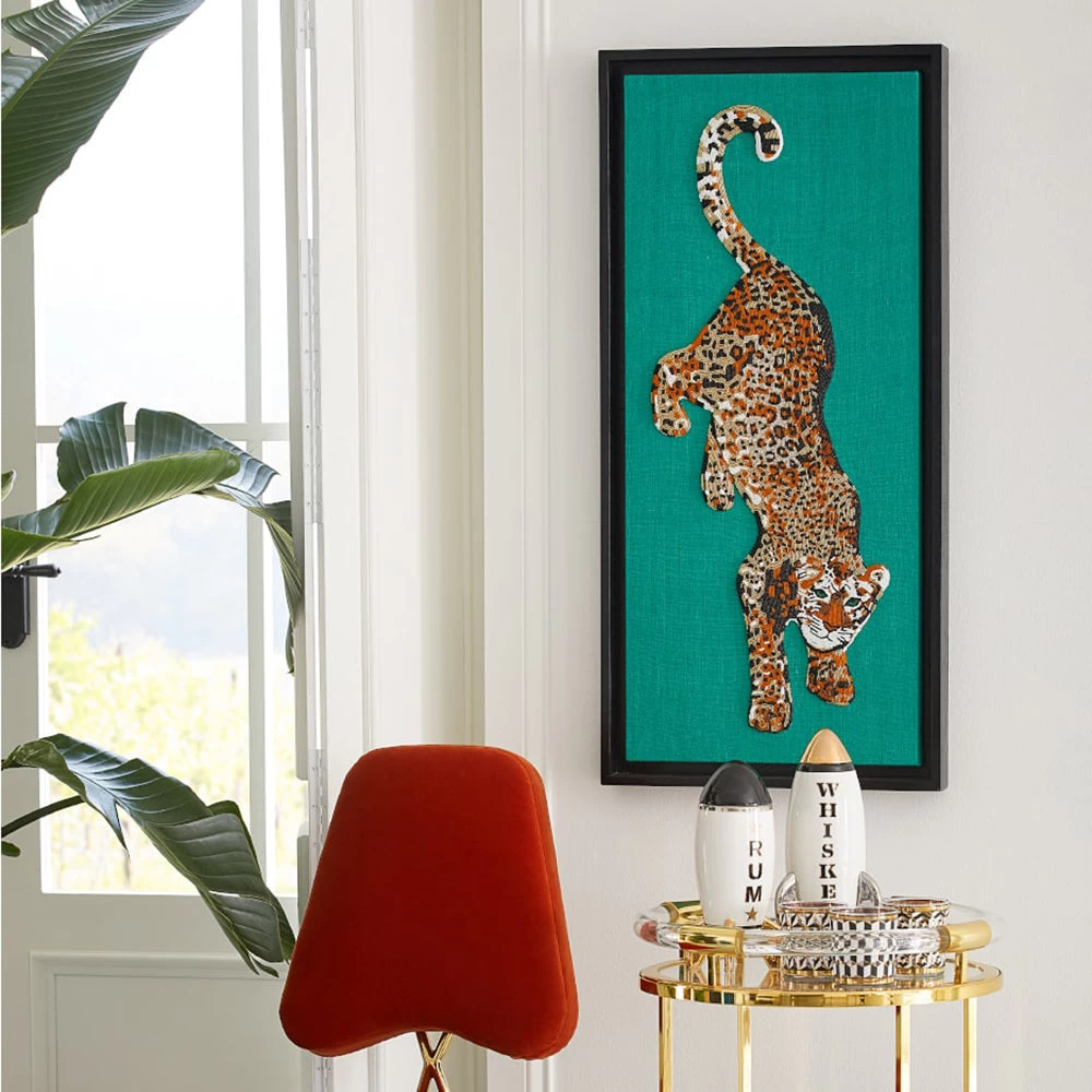 Jonathan Adler Leopard Beaded Wall Art 2 Jonathan Adler Leopard Beaded Wall Art - Image 2