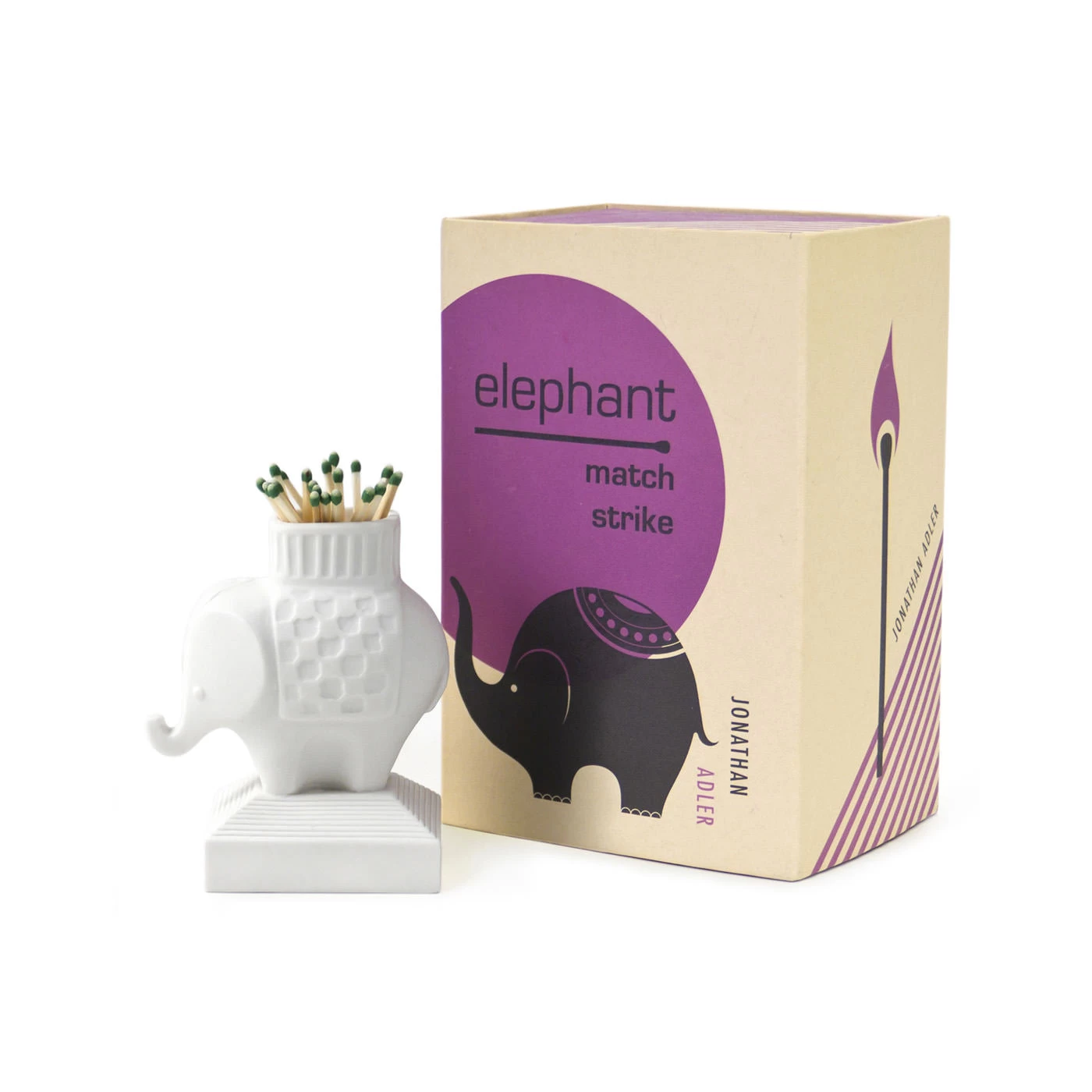 Jonathan Adler Elephant Porcelain Match Strike 2 Jonathan Adler Elephant Porcelain Match Strike - Image 2