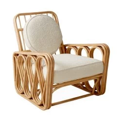 Jonathan Adler Riviera Lounge Chair Rattan