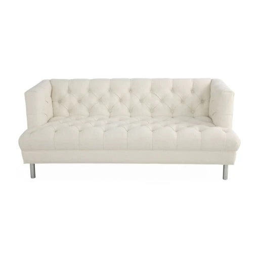 Jonathan Adler Baxter Serpette Ivory T-Arm Sofa 1 Jonathan Adler Baxter Serpette Ivory T-Arm Sofa
