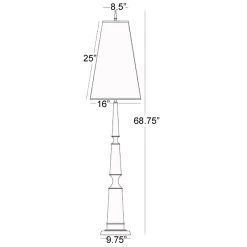 Jonathan Adler Versailles Painted Shade Floor Lamp